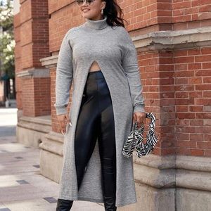 SHEIN 1X Split front sweater